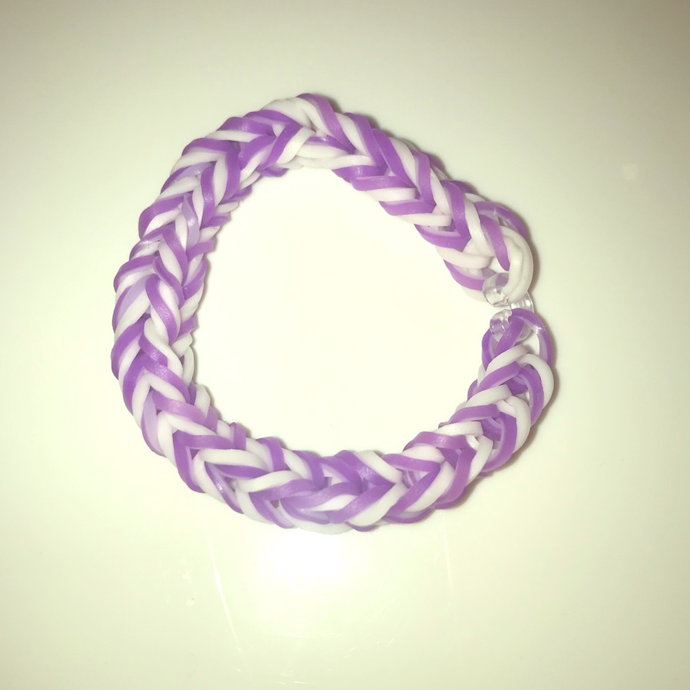 Purple and white bracelet